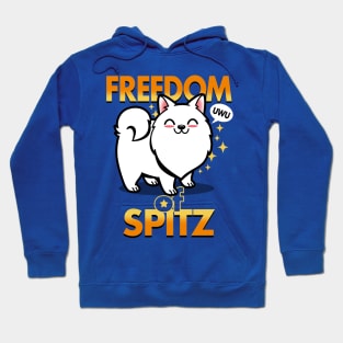 Funny Spitz Cute Kawaii Uwu Dog Punny Meme Cartoon Gift For Dog Lovers Hoodie